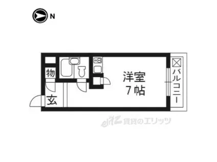 メイゾンドボワー(ワンルーム/4階)の間取り写真