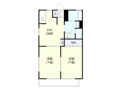 サンモール柏C(2DK/2階)の間取り写真