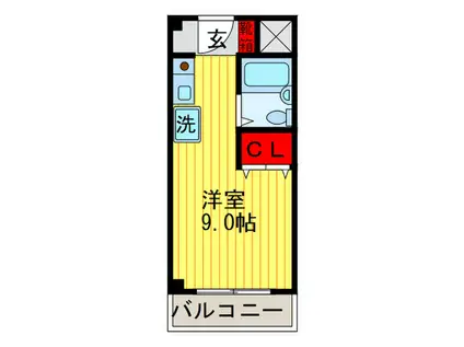 プルミエール枚方(ワンルーム/2階)の間取り写真