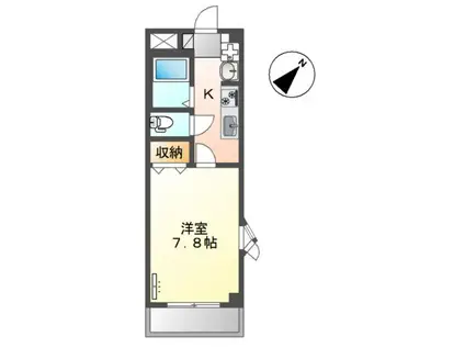 プロニティドリームII(1K/2階)の間取り写真