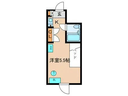 ライザ武蔵境(1K/7階)の間取り写真