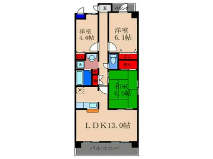 SPRUCE TIKA(3LDK/1階)の間取り写真
