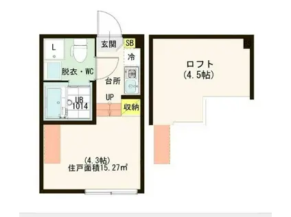 ADOBE EDOGAWA(1K/1階)の間取り写真