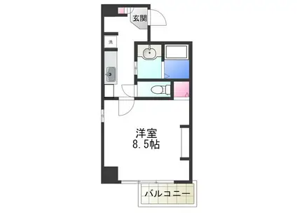 エヌエムスワサント(1K/3階)の間取り写真