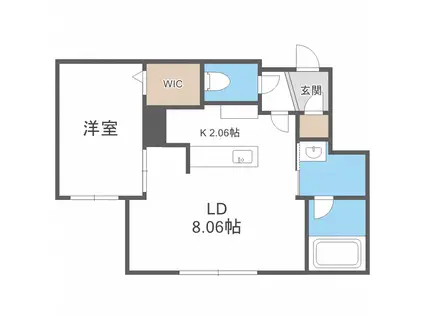 BERLINETTA312(1LDK/4階)の間取り写真