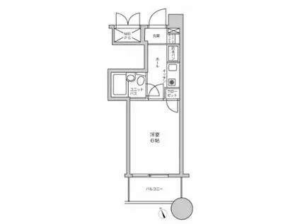 ダイアパレスグランドール4番街大手町(1K/10階)の間取り写真