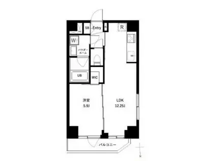 オーキッドレジデンス上野稲荷町II(1LDK/2階)の間取り写真