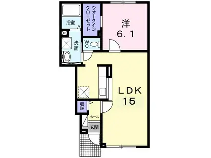 ＪＲ函館本線 近文駅 徒歩14分 2階建 築15年(1LDK/1階)の間取り写真