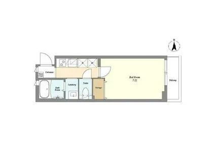 CASA DE PAZ KAMATA(1K/3階)の間取り写真