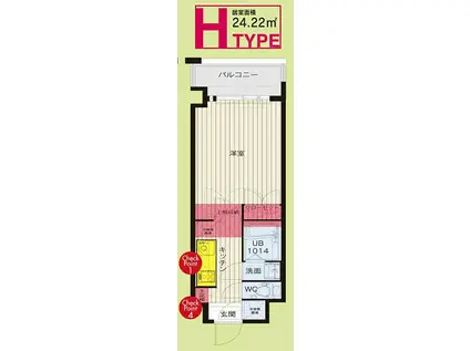 NO.88 ORIENTBLD(1K/3階)の間取り写真