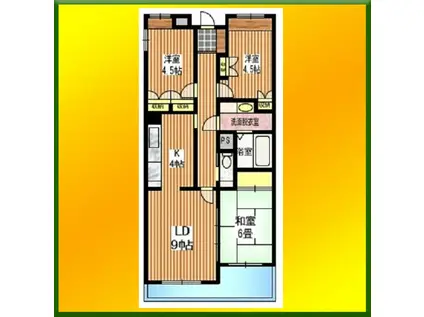 シャルール田無(3LDK/2階)の間取り写真