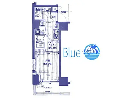 エステムプラザ川崎(1DK/14階)の間取り写真