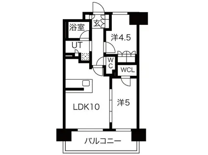 SK RESIDENCEDS SHINSAIBASHI(2LDK/2階)の間取り写真