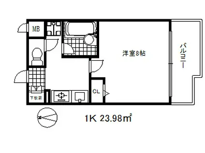 ラナップスクエア三宮プライム(1K/7階)の間取り写真