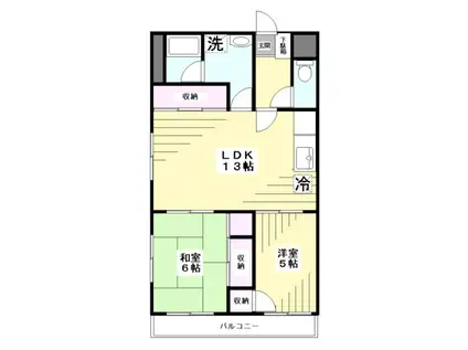 メゾンド・クロシェット(2LDK/4階)の間取り写真