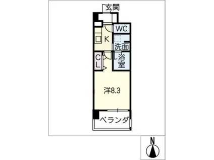 ARエステート(1K/4階)の間取り写真