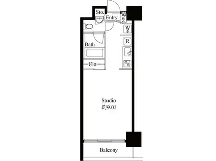 グレンパーク秋葉原イースト(ワンルーム/10階)の間取り写真