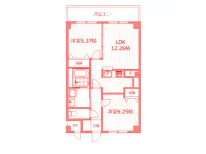 COMFORT(2LDK/4階)の間取り写真
