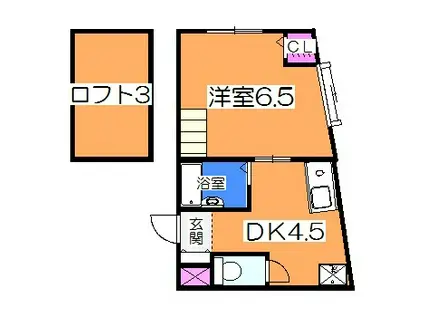 ステージ村田8(1DK/3階)の間取り写真