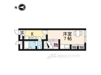 レオパレス雅(1K/2階)の間取り写真