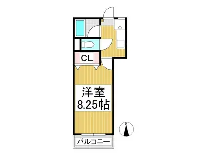 はらコーポキャッスル(1K/2階)の間取り写真