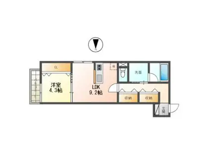 LA・LA(1LDK/3階)の間取り写真