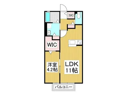 オリジンベリーII(1LDK/1階)の間取り写真
