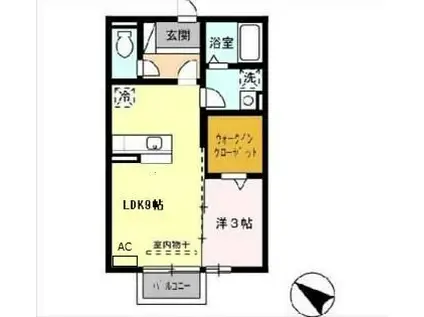 クレールメゾン(1LDK/2階)の間取り写真