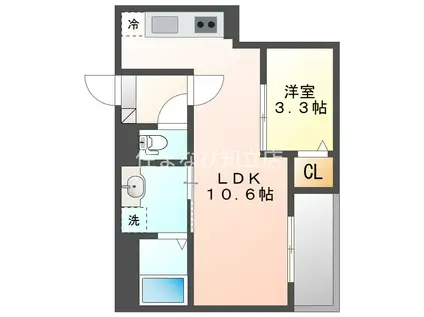 JACK KAMISHIGEHARAI(1LDK/2階)の間取り写真