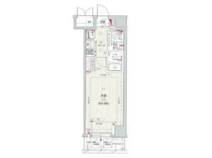 エステムプラザ名古屋・栄プレミアム(1K/2階)の間取り写真