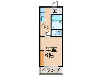 ヴィラ・リイゼングロス(1K/2階)の間取り写真