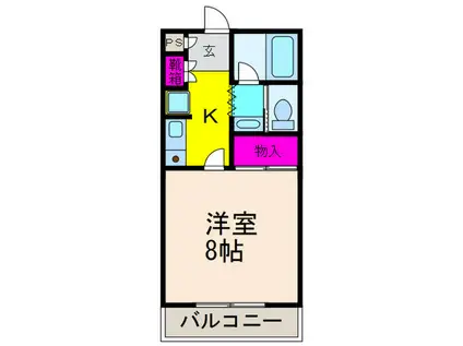 FBヤハタ(1K/2階)の間取り写真