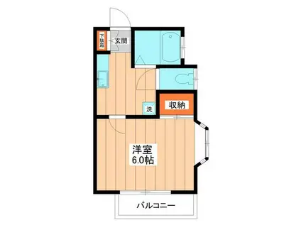 ギャラントム(1K/2階)の間取り写真