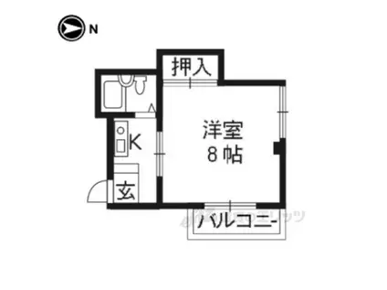 アーバン出町(1K/3階)の間取り写真