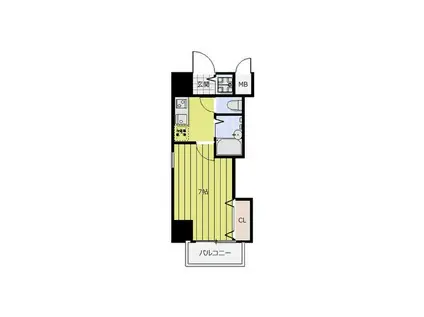 CITY SPIRE布施(1K/5階)の間取り写真