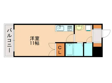 オークランドアサート折尾(ワンルーム/3階)の間取り写真