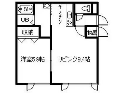 GLP・I(1LDK/2階)の間取り写真
