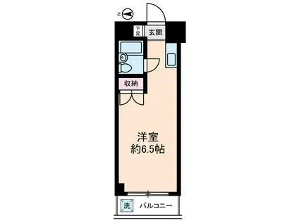 エレガンス綾瀬5(ワンルーム/6階)の間取り写真