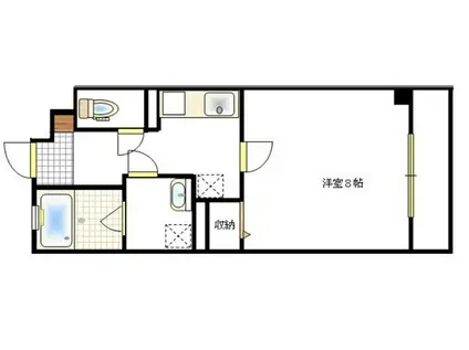 GRAND HILLS東古松(1K/3階)の間取り写真