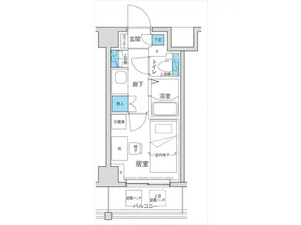 キャンパスヴィレッジ武蔵小杉(ワンルーム/4階)の間取り写真