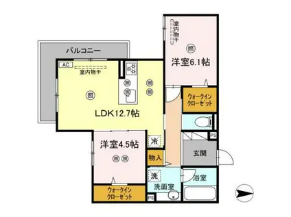 サンドルフ高須II番館(2LDK/2階)の間取り写真