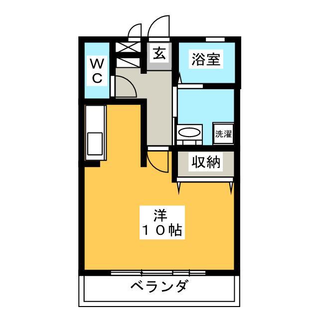ドミールさつき(ワンルーム/1階)の間取り写真