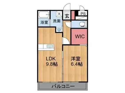 ラフィーネ桜館(1LDK/1階)の間取り写真