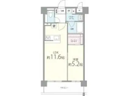 GRANDIR豊島(1LDK/1階)の間取り写真