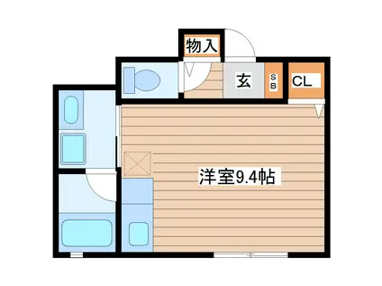 エルファ(ワンルーム/2階)の間取り写真