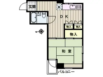 すいーとぴあ本郷(1DK/6階)の間取り写真