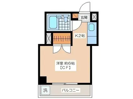 小野崎ビル(ワンルーム/3階)の間取り写真