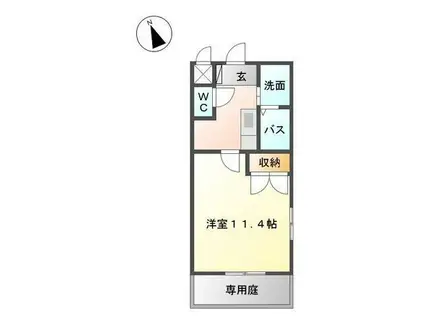 シー ウィンドIII(1K/1階)の間取り写真