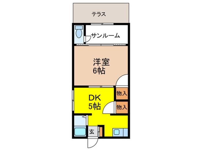 ADELANTE(1DK/1階)の間取り写真