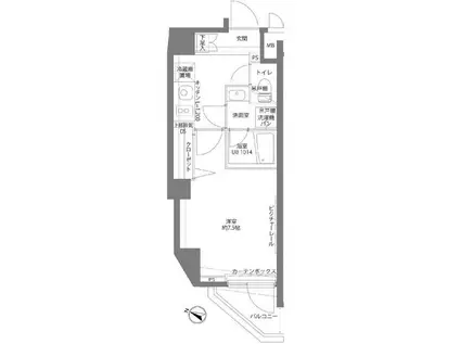 パティーナ新大塚(1K/2階)の間取り写真